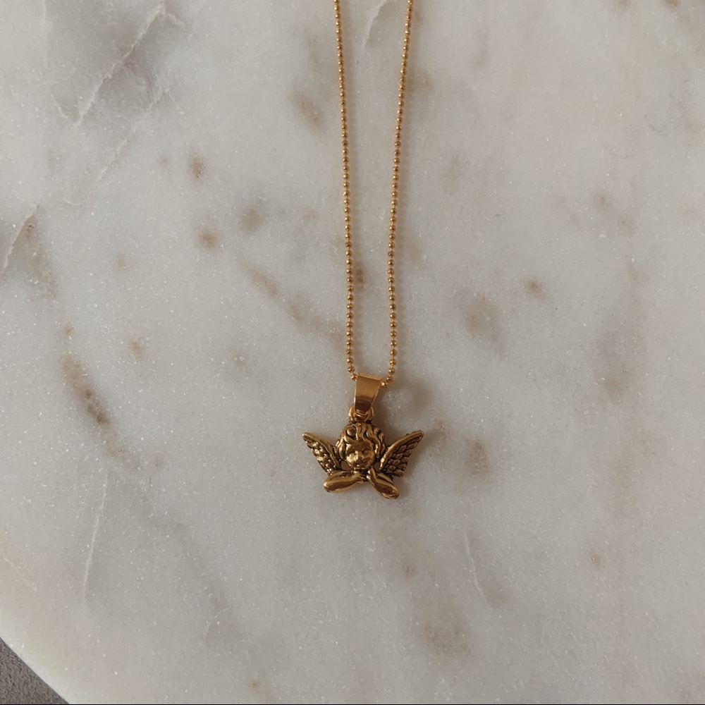 r e s t o c k e d | angel gold necklace👼🏻 - Picture 6 of 8